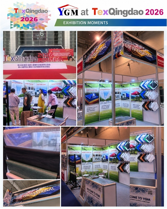 YGM PE fabric manufacturer exhibition booth